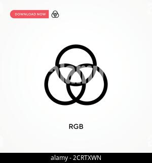 Rgb Simple vector icon. Modern, simple flat vector illustration for web site or mobile app Stock Vector
