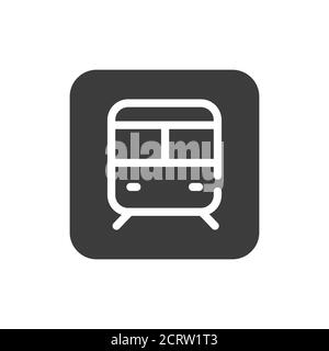 Metro black glyph icon. Urban transport item. Public navigation. Pictogram for web page, mobile app, promo. UI UX GUI design element. Editable stroke Stock Vector