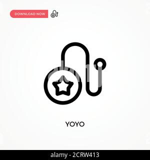 Yoyo Simple vector icon. Modern, simple flat vector illustration for web site or mobile app Stock Vector