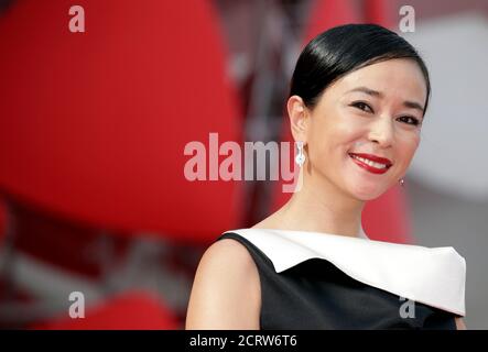 South Korean actress Cho Soo-hyang poses as she arrives for an VIP