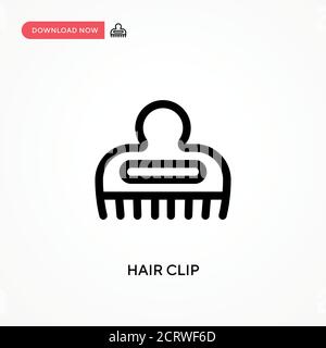 Hair clip Simple vector icon. Modern, simple flat vector illustration for web site or mobile app Stock Vector
