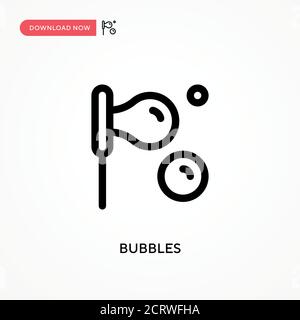 Bubbles Simple vector icon. Modern, simple flat vector illustration for web site or mobile app Stock Vector