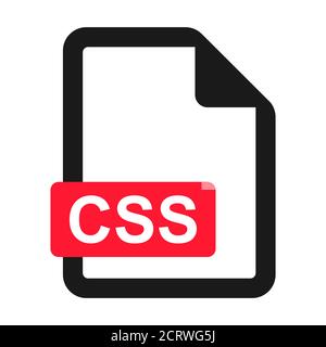 File CSS flat icon isolated on white background. CSS format vector illustration . Stock Vector