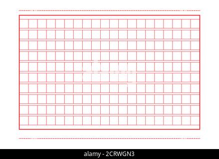 Squared manuscript icon paper vector file, creative closeup isolated on white background illustration . Stock Vector