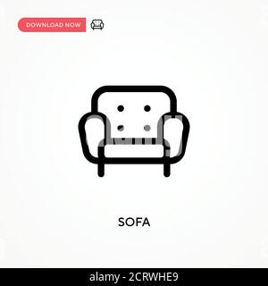 Sofa Simple vector icon. Modern, simple flat vector illustration for web site or mobile app Stock Vector