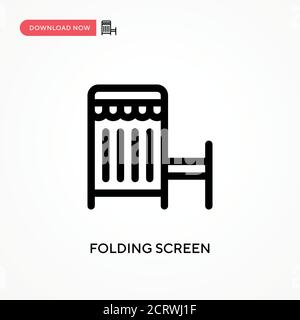 Folding screen Simple vector icon. Modern, simple flat vector illustration for web site or mobile app Stock Vector