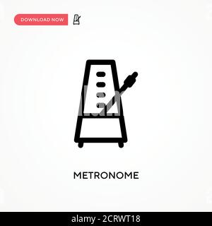Metronome Simple vector icon. Modern, simple flat vector illustration for web site or mobile app Stock Vector