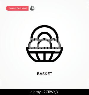 Basket Simple vector icon. Modern, simple flat vector illustration for web site or mobile app Stock Vector