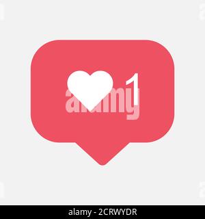 Counter, follower notification symbol instagram. Buton for social media . Stock Vector