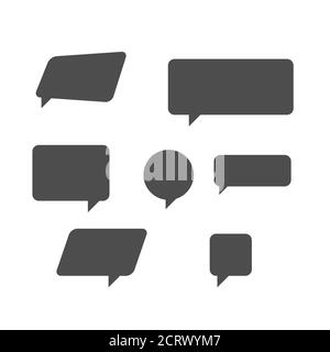 Modern speech set of bubbles isolated on white background . Stock Vector