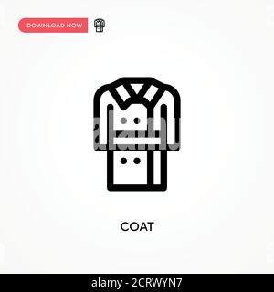 Coat Simple vector icon. Modern, simple flat vector illustration for web site or mobile app Stock Vector