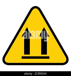 This side up warning flat icon isolated on white background. Package symbol, label vector illustration. Delivery transportation . Stock Vector