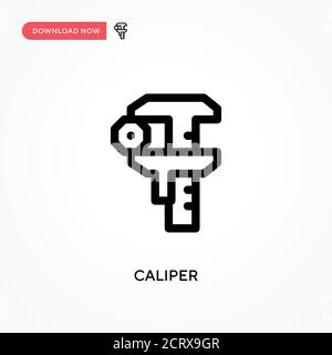 Caliper Simple vector icon. Modern, simple flat vector illustration for web site or mobile app Stock Vector