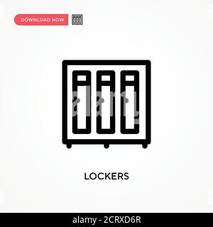 Lockers Simple vector icon. Modern, simple flat vector illustration for web site or mobile app Stock Vector