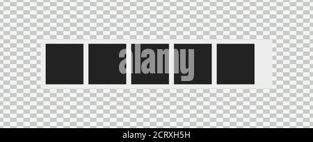 Old photo frame isolated on transparent background. Blank frame vector . Stock Vector