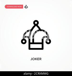 Joker Simple vector icon. Modern, simple flat vector illustration for web site or mobile app Stock Vector