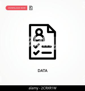Data Simple vector icon. Modern, simple flat vector illustration for web site or mobile app Stock Vector