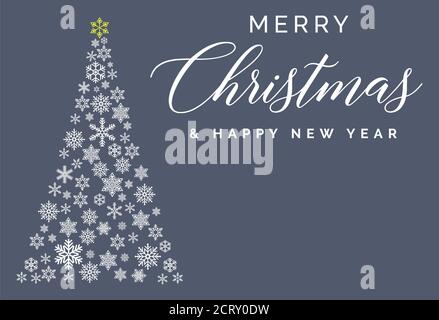Merry Christmas and Happy New Year lettering template. Greeting card or invitation. Winter holidays related typograph  . Stock Vector