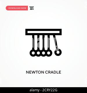Newton cradle Simple vector icon. Modern, simple flat vector illustration for web site or mobile app Stock Vector