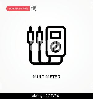 Multimeter Simple vector icon. Modern, simple flat vector illustration for web site or mobile app Stock Vector