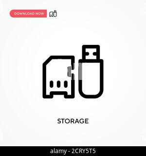 Storage Simple vector icon. Modern, simple flat vector illustration for web site or mobile app Stock Vector
