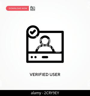 Verified user Simple vector icon. Modern, simple flat vector illustration for web site or mobile app Stock Vector