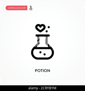 Potion Simple vector icon. Modern, simple flat vector illustration for web site or mobile app Stock Vector