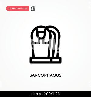 Sarcophagus Simple vector icon. Modern, simple flat vector illustration for web site or mobile app Stock Vector