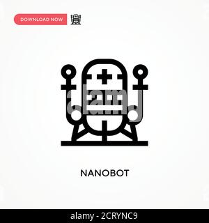 Nanobot Simple vector icon. Modern, simple flat vector illustration for web site or mobile app Stock Vector