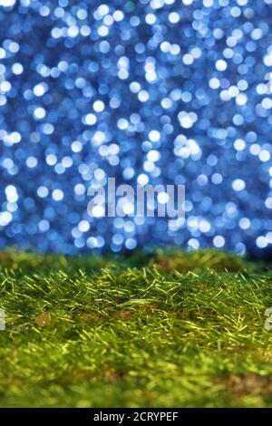 Magnificent Breast Blue 2024 Bokeh Sparkle Framed Vertical