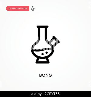 Bong Simple vector icon. Modern, simple flat vector illustration for web site or mobile app Stock Vector