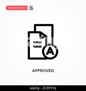 Approved Simple vector icon. Modern, simple flat vector illustration for web site or mobile app Stock Vector