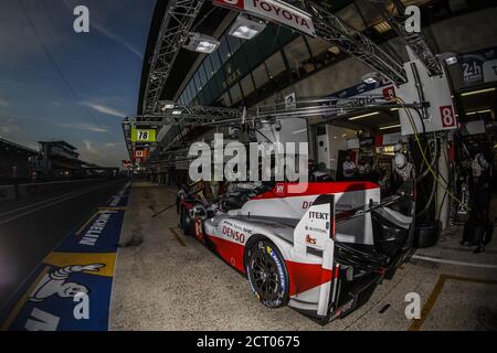 08 Buemi S..bastien (swi), Hartley Brendon (nzl), Nakajima Kazuki (jpn), Toyota Gazoo Racing, Toyota TS050 Hybrid, action during the 2020 24 Hours of Stock Photo