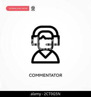Commentator Simple vector icon. Illustration symbol design template for ...
