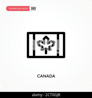 Canada Simple vector icon. Modern, simple flat vector illustration for web site or mobile app Stock Vector