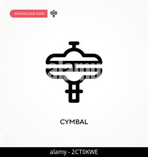 Cymbal Simple vector icon. Modern, simple flat vector illustration for web site or mobile app Stock Vector