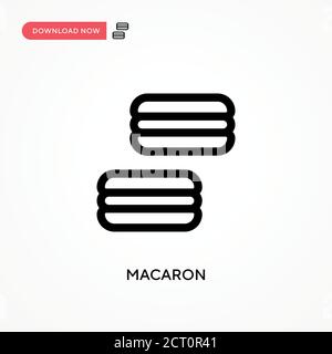 Macaron Simple vector icon. Modern, simple flat vector illustration for web site or mobile app Stock Vector