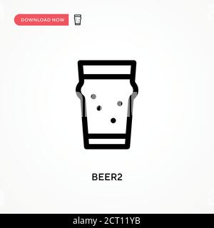 Beer2 Simple vector icon. Modern, simple flat vector illustration for web site or mobile app Stock Vector