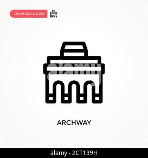 Archway Simple vector icon. Modern, simple flat vector illustration for web site or mobile app Stock Vector