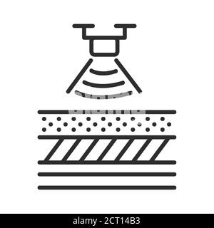 Scanning the different soils sand, clay, loam. Data from a drone smart farm . Stock Vector