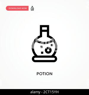 Potion Simple vector icon. Modern, simple flat vector illustration for web site or mobile app Stock Vector
