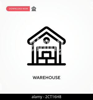 Warehouse Simple vector icon. Modern, simple flat vector illustration for web site or mobile app Stock Vector