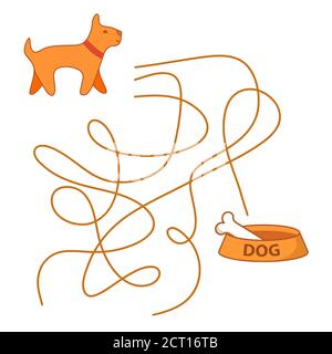 Treat maze dog toy icon doodle hand drawn Vector Image