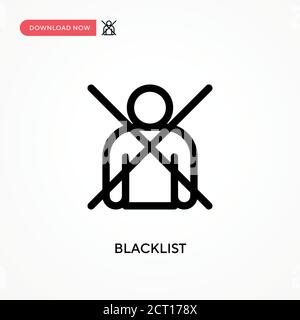 Blacklist Simple vector icon. Modern, simple flat vector illustration for web site or mobile app Stock Vector