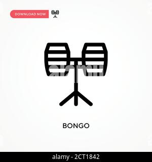 Bongo Simple vector icon. Modern, simple flat vector illustration for web site or mobile app Stock Vector