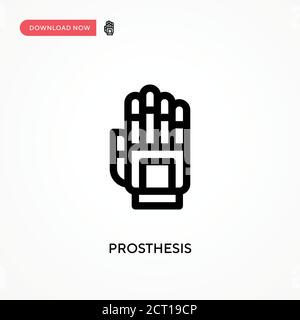 Prosthesis Simple vector icon. Modern, simple flat vector illustration for web site or mobile app Stock Vector