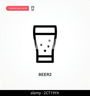 Beer2 Simple vector icon. Modern, simple flat vector illustration for web site or mobile app Stock Vector