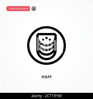 Ham Simple vector icon. Modern, simple flat vector illustration for web site or mobile app Stock Vector