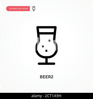 Beer2 Simple vector icon. Modern, simple flat vector illustration for web site or mobile app Stock Vector