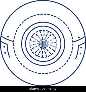 Bio artificial eye black line icon. Type of craniofacial prosthesis. Replaces an absent natural eye. Pictogram for web page, mobile app, promo. UI UX Stock Vector